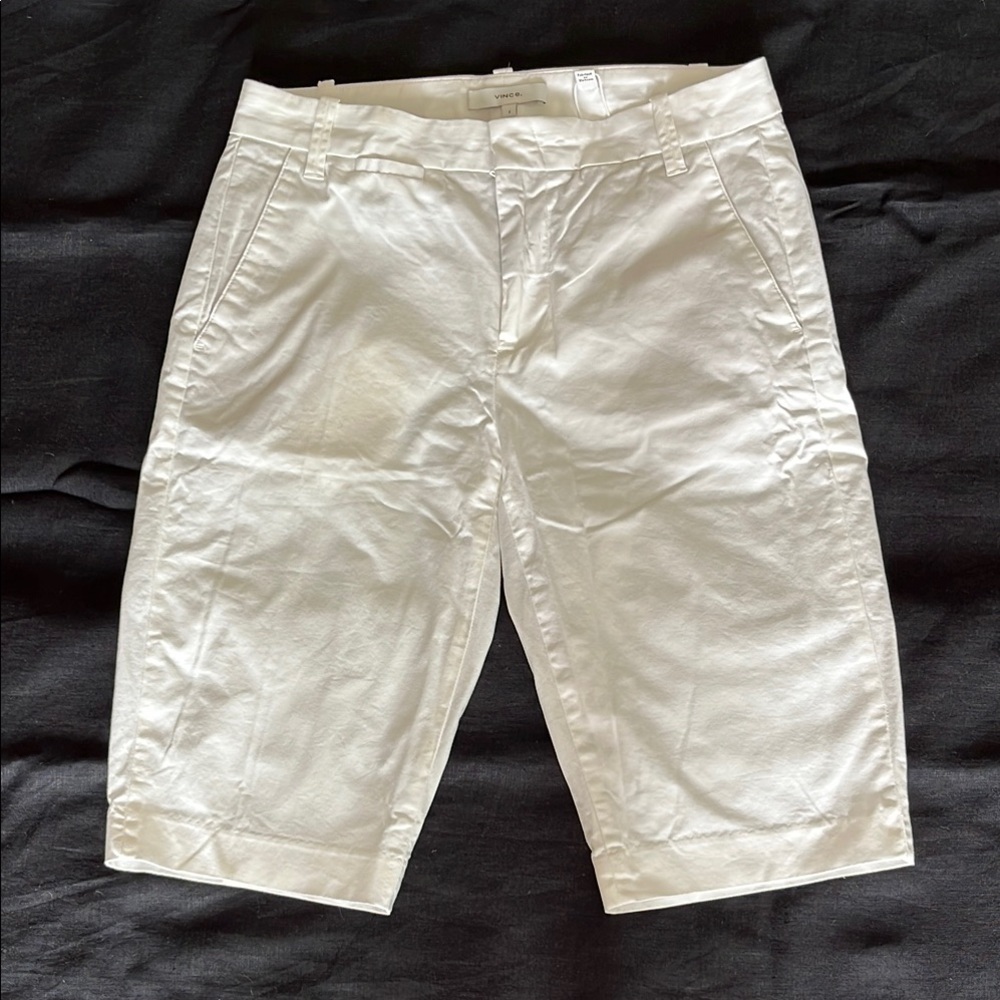 Vince White Bermuda Tailored Shorts 2